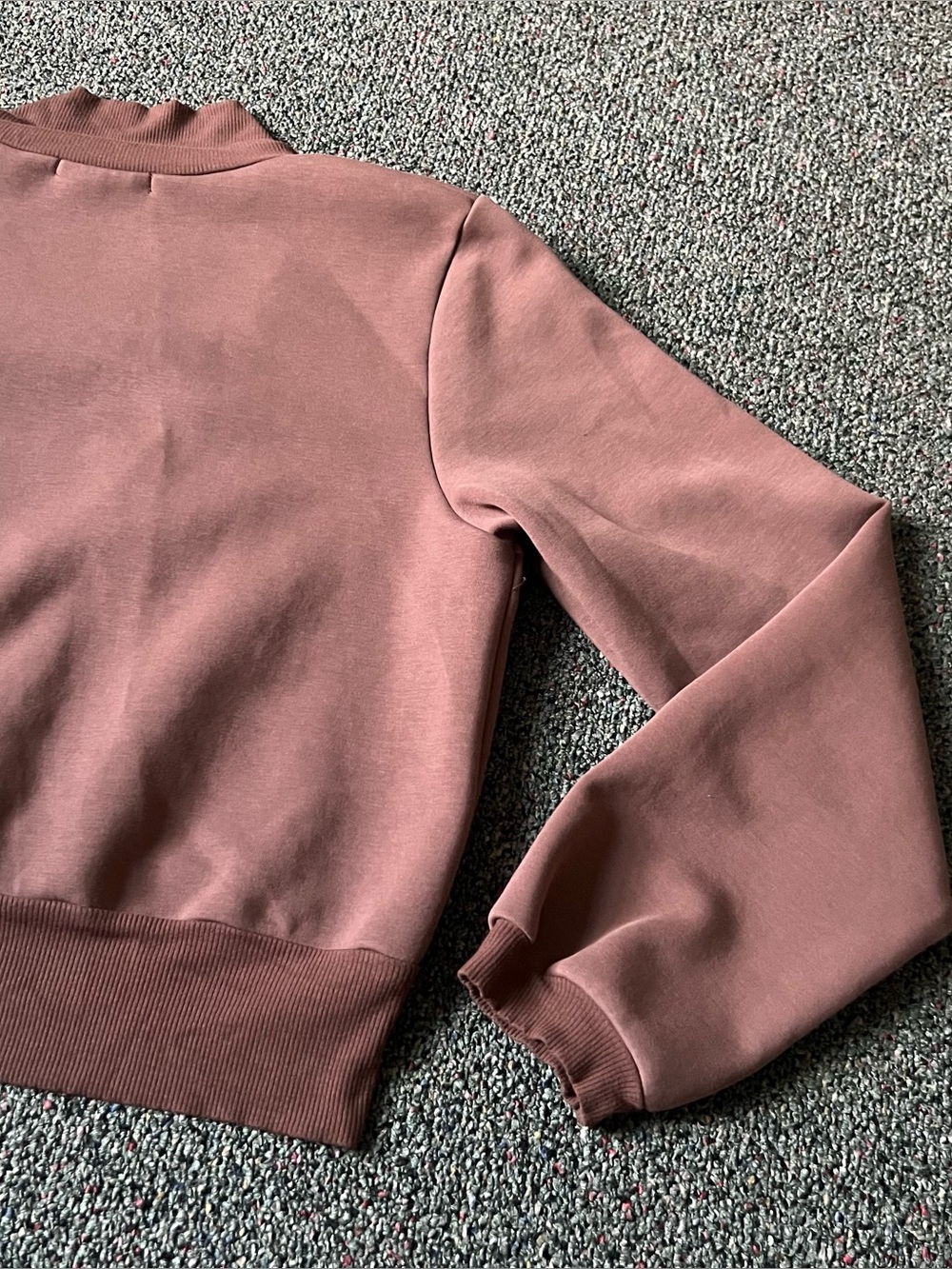 Brown V-Neck Plunge Shrug Style Long-sleeve Cozy Sweater Sweatshirt Loungewear L - Picture 13 of 16